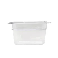 product of Omcan USA 80051 Food Pan - 1/9 Size, 6-15/16" x 4-1/4" x 3-15/16" Clear Polycarbonate, NSF