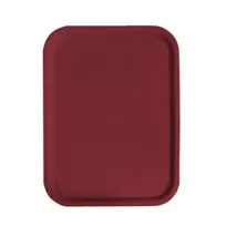 product of Omcan USA 80106 Fast Food Tray - Basket Weave, 14" x 18", Polypropylene, Red, NSF