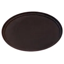 product of Omcan USA 80108 Oval Serving Tray, 26" Diameter, Brown ABS Plastic, Non‑Slip Coating