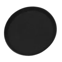 product of Omcan USA 80113 Non-Slip Serving Tray, 16" Diameter, Black ABS Plastic, NSF, Non-Slip Coating