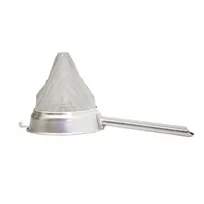 product of Omcan USA 80125 China Cap Bouillon Strainer, 8" Extra-Fine Stainless Steel Mesh, Hollow Handle