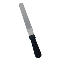 product of Omcan USA 80142 Offset Bakery Spatula, 6-1/2" Blade x 1-5/16" Stainless Steel, Black Plastic Handle