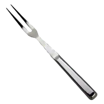 product of Omcan USA 80147 Carving Fork - 11" Two-Tine Stainless Steel Fork with Full-Length Handle, Cutlery