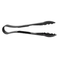 product of Omcan USA 80159 Plastic Serving Tongs, 12" Scallop Grip, Polycarbonate, Black, NSF
