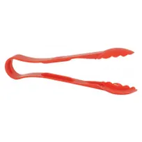 product of Omcan USA 80160 Plastic Serving Tongs, 12" Scallop Grip, Red Polycarbonate, NSF