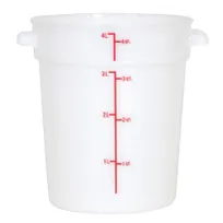 product of Omcan USA 80187 Food Storage Container – 4 Qt Polypropylene, White 3‑6 Qt, Container Only