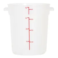 product of Omcan USA 80194 Food Storage Container, 4-Qt Round Polypropylene, Translucent, Container Only