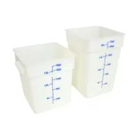 product of Omcan USA 80224 Food Storage Container – 4 Qt Square White Polypropylene, 3‑6 Qt, No Lid