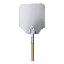 product of Omcan USA 80249 Pizza Peel - Rectangular 12" x 14" Aluminum Blade, 26" L Wood Handle, 20"-29" Reach