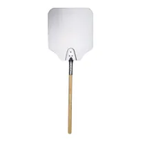 product of Omcan USA 80250 Pizza Peel – 12" x 14" Aluminum Blade, 36" Wooden Handle, 30"‑39" Length, Tool