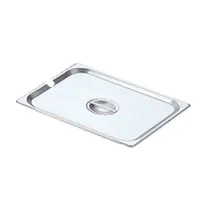 product of Omcan USA 80266 Stainless Steel 1/2-Size Flat Slotted Steam Table Pan Cover with Handle, No Hinge