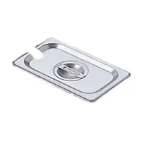 product of Omcan USA 80285 Stainless Steel 1/9-Size Slotted Steam Table Pan Cover with Handle, NSF