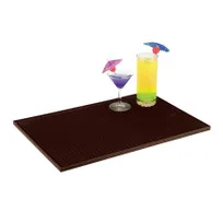product of Omcan USA 80362 Bar Service Mat – 18" x 12" Brown, 13"‑18" Long Side, 12" Short Side, Non‑Slip