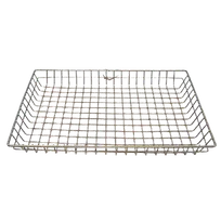 product of Omcan USA 80395 Donut Basket, Rectangular 12" x 18" x 2" Nickel‑Plated Steel Wire Display Basket