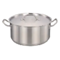 product of Omcan USA 80430 Brazier Pan, 30-34 Qt 20-1/2" x 8" Stainless Steel with Cover, NSF, Dishwasher Safe