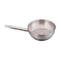product of Omcan USA 80448 Frying Pan – 11" Diameter x 2" Deep Stainless Steel, Welded Handle, Safe, NSF