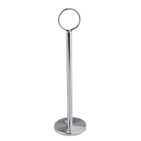 product of Omcan USA 80537 Table Number Stand, 18" Height, 2" Ring, Chrome Plated, 13-19" Height Range