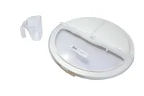 product of Omcan USA 80580 Rotating Trash Can Lid, White Plastic, 20‑Gallon Capacity, NSF, 20 oz Scoop