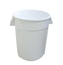 product of Omcan USA 80584 Round Commercial Trash Can, 32-Gallon White Polyethylene, NSF Certified