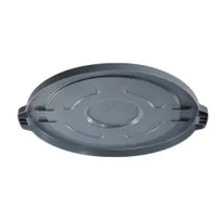 product of Omcan USA 80587 Flat Trash Can Lid, 32‑Gallon Capacity, Gray Polypropylene, Secure Fit - 1/Each
