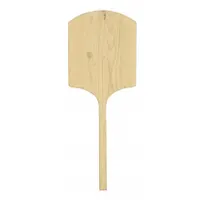 product of Omcan USA 80607 Pizza Peel – 16" x 18" Rectangular Wood Blade, 42" Length, Tapered Wood Handle