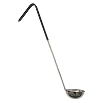 product of Omcan USA 80765 One-Piece Stainless Steel Ladle, 6-Ounce, Black Handle – Kitchen Utensil