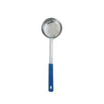 product of Omcan USA 80781 - 8 Oz One-Piece Stainless Steel Solid Portion Control Spoon With Blue Handle