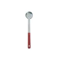 product of Omcan USA 80782 - 2 Oz One-Piece Stainless Steel Perforated Portion Control Spoon with Red Handle