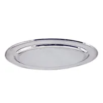 product of Omcan USA 80808 - Stainless Steel Oval Serving Platter, 17 7/8" x 12 1/4", 1.5" depth, 1.5 lb