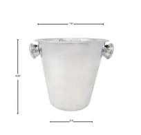 product of Omcan USA 80834 Wine Bucket - 4-Quart Stainless Steel Cooler with Knob Handles, Non‑Insulated Service