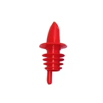 product of Omcan USA 80855 - Red Plastic Free-Flow Liquor Pourer, No Collar, 12 per Pack, Durable Plastic Construction,