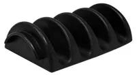 product of Omcan USA 80953 Taco Server, Black NSF Polypropylene, 12" Tray for Taco & Hot Dog – Plastic