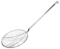 product of Omcan USA 81077 Skimmer – 9" Diameter Spiral Wire Basket, Stainless, Nickel 17½" Handle, 28" Length