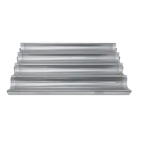 product of Omcan USA 81114 Baguette Pan – 4 × 26" x 3-7/8" Compartments, 18" x 26" x 1-1/5" Perforated Aluminum