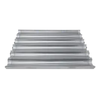 product of Omcan USA 81116 Baguette Pan, Six 26" x 2-7/16" Compartments, 18" x 26" x 1-1/5" OA, Glazed Aluminum