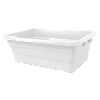 product of Omcan USA 81139 - Stackable Meat Lug, 25" x 16" x 8-1/2" White HDPE, 100 lb Capacity, NSF Certified