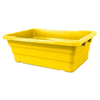 product of Omcan USA 81140 - Stackable Meat Lug, 25" x 16" x 8.5" Yellow High-Density Poly, 100 lb, NSF Certified