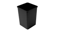 product of Omcan USA 81195 Square Plastic Trash Can, 35-Gallon (130 L) Black, 19.5" x 19.5" x 27.7" H - 1/Each