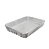 product of Omcan USA 81206 Double Roaster Pan, 24" x 18" x 4" Heavy-Duty Aluminum, Straps and Handles, No Cover