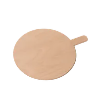 product of Omcan USA 81221 Pizza Serving Board - Round 15.7" Dia x 0.3" H, Beech Plywood, 3.9" Handle