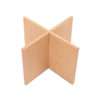 product of Omcan USA 81223 - 11"x11"x7.9" Beech Plywood Square Tiered Display Stand, 1-2 Tiers, Natural Wood