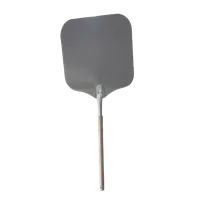 product of Omcan USA 81244 Pizza Peel – Rectangular 16" x 18" Aluminum Blade, 22" Wood Handle, 40"-49" Length
