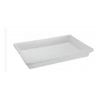 product of Omcan USA 85128 Food Storage Container, 18" X 26" X 3-1/2" Rectangular Polypropylene White NSF