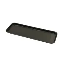 product of Omcan USA 85240 Market Tray - Rectangular Black Fiberglass Bakery Tray, 26" L x 9" W x 1" H