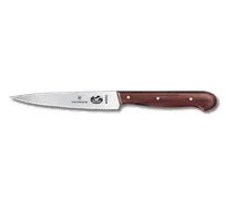 product of Victorinox 5.2030.12 Utility Knife - 4-3/4" Serrated Blade, Wood Handle, Stamped, 3"-4" Length