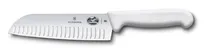 product of Victorinox 5.2527.17 Santoku Knife, 7" Blade, 1-1/2" Handle, White Fibrox Pro Stamped, Granton Edge