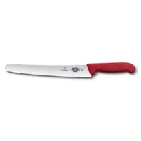 product of Victorinox 5.2931.26B Bread & Cake Knife, 10.25" Serrated Blade, Red Fibrox Wood Handle