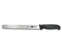 product of Victorinox 5.4233.25 Slicer Knife - 10" Blade 1-1/4" Black Fibrox Nylon Handle Serrated SlipRes NSF