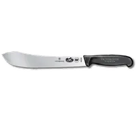 product of Victorinox 5.7408.25 Butcher Knife - 10" Blade, Yellow Fibrox Handle, Carbon Steel NSF Slip-Resist
