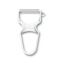 product of Victorinox 6.093 Rapid Straight Edge White Vegetable Peeler, 5" Blade, Stainless Steel Construction